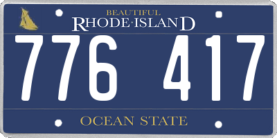 RI license plate 776417