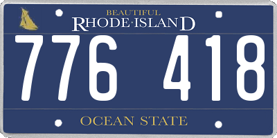 RI license plate 776418