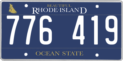 RI license plate 776419