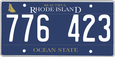RI license plate 776423