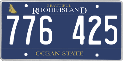 RI license plate 776425