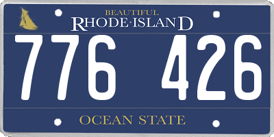 RI license plate 776426