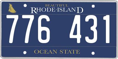 RI license plate 776431