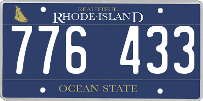 RI license plate 776433