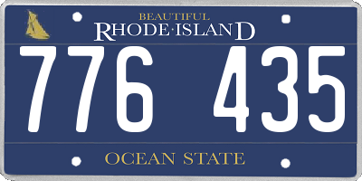 RI license plate 776435