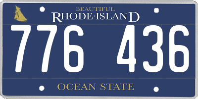 RI license plate 776436