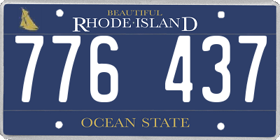 RI license plate 776437