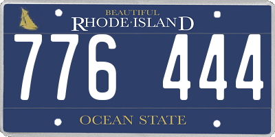RI license plate 776444