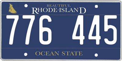 RI license plate 776445
