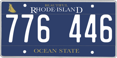 RI license plate 776446