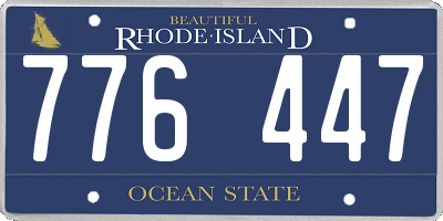RI license plate 776447