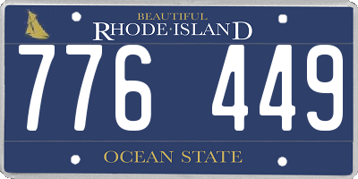 RI license plate 776449