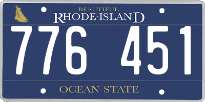 RI license plate 776451