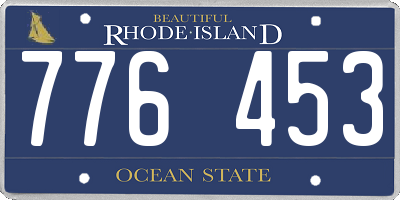 RI license plate 776453