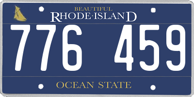 RI license plate 776459