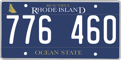 RI license plate 776460