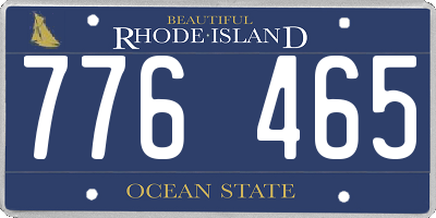 RI license plate 776465