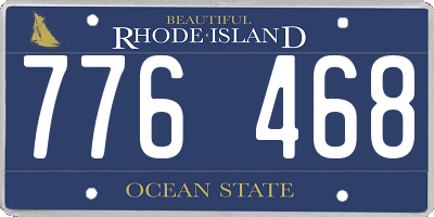RI license plate 776468