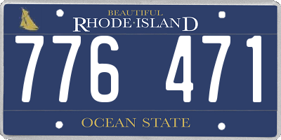 RI license plate 776471