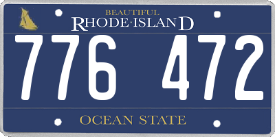 RI license plate 776472