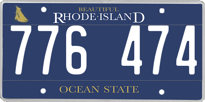 RI license plate 776474