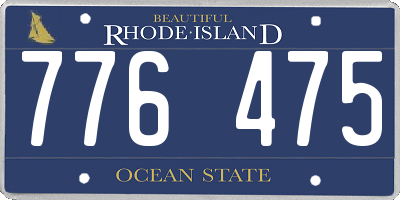 RI license plate 776475