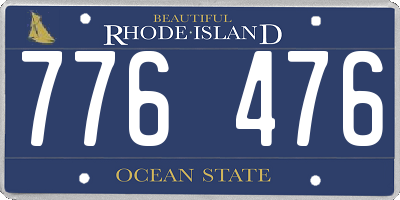 RI license plate 776476