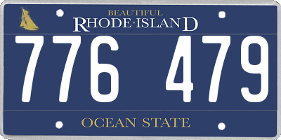 RI license plate 776479