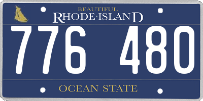 RI license plate 776480