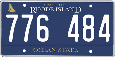 RI license plate 776484
