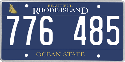 RI license plate 776485
