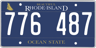 RI license plate 776487
