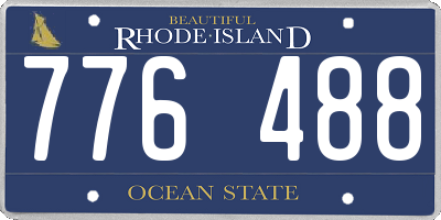 RI license plate 776488