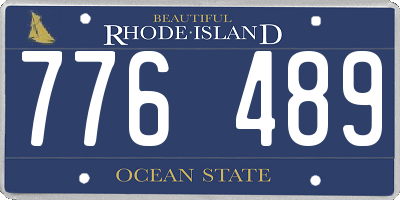 RI license plate 776489