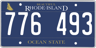 RI license plate 776493