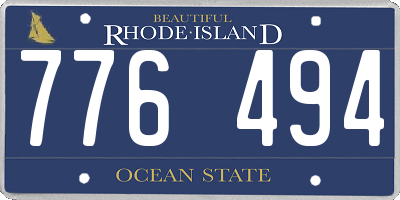 RI license plate 776494