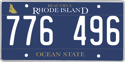 RI license plate 776496