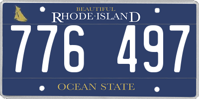 RI license plate 776497