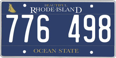 RI license plate 776498