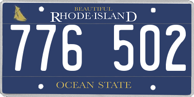 RI license plate 776502