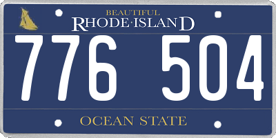 RI license plate 776504