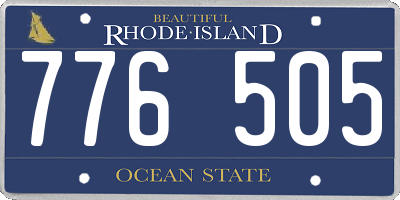 RI license plate 776505