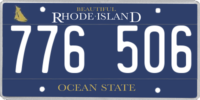 RI license plate 776506