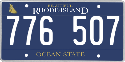 RI license plate 776507