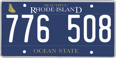 RI license plate 776508