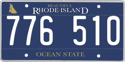 RI license plate 776510