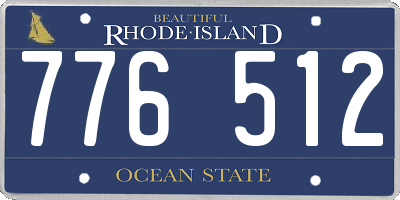 RI license plate 776512
