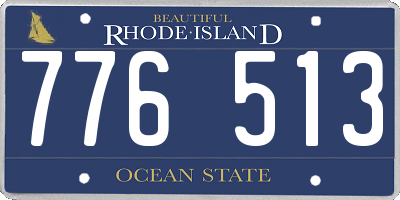 RI license plate 776513