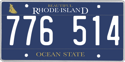RI license plate 776514