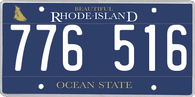 RI license plate 776516